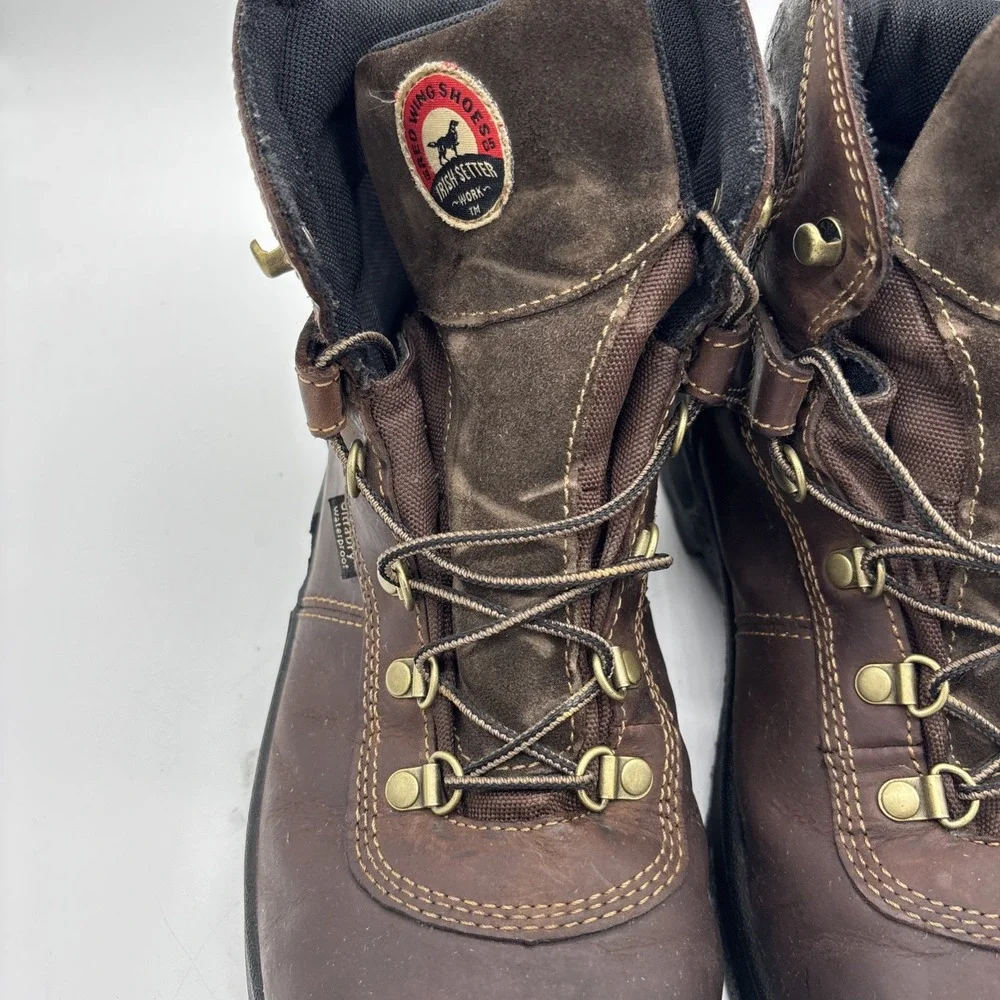 Mens Red Wing Irish Setter 83608 Ely Brn Leather Steel Toe Work Boots Sz 11 D